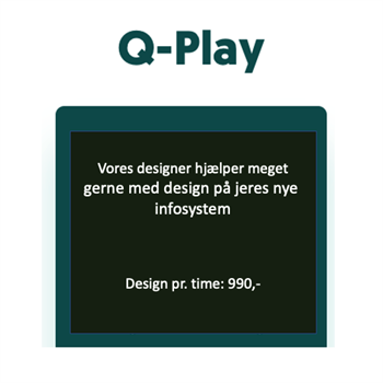 Q-Play Designarbejde for kunde pr time
